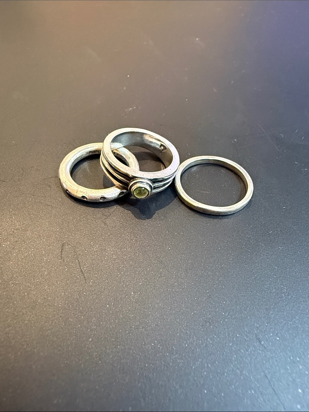 Vintage Sterling Silver Stacking Rings - Picture 3 of 6